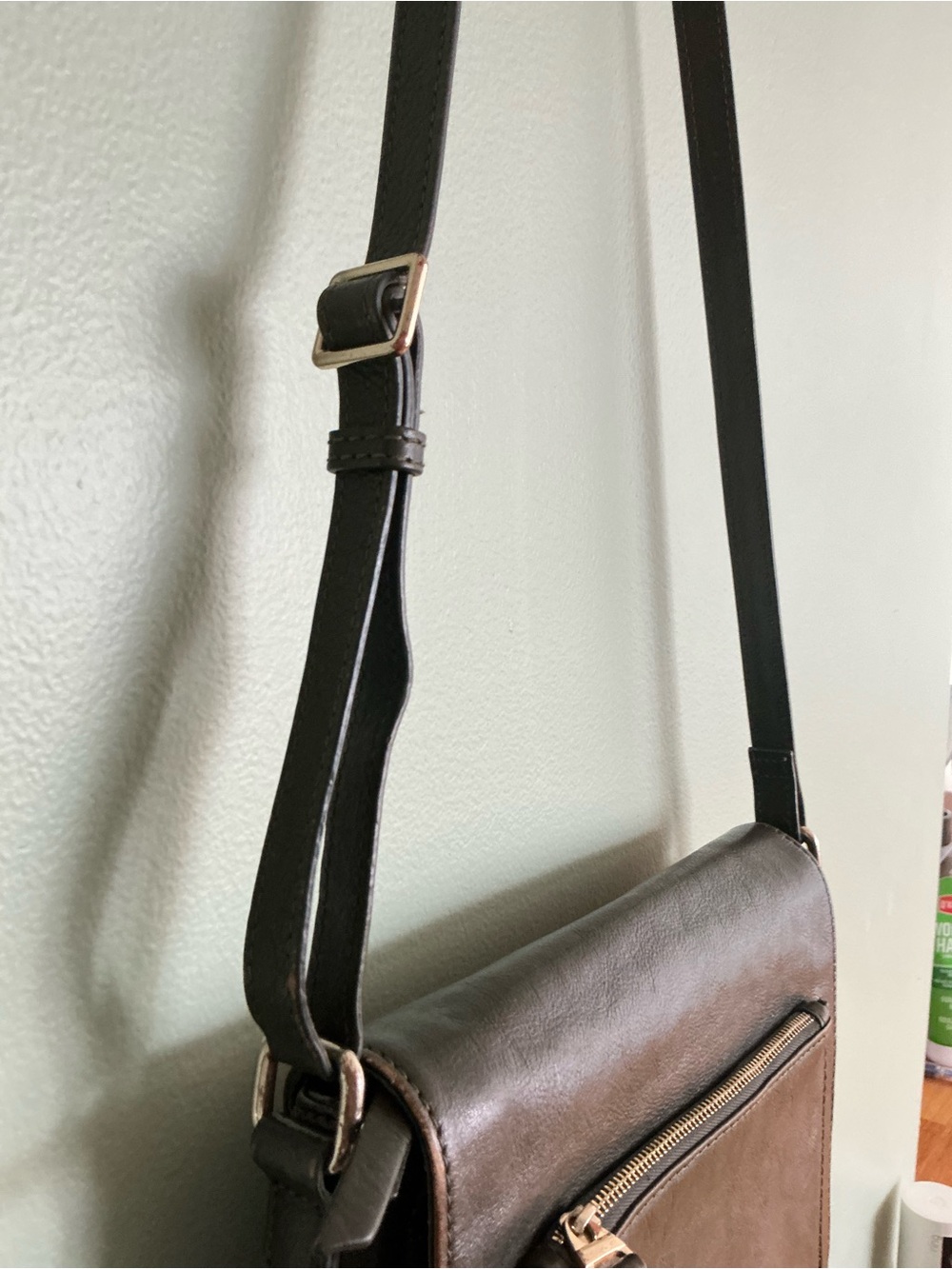 Danier Leather Bag Green USA Y2K Quiet Luxury Dark Academia Minimalist VTG Boho - Picture 5 of 16